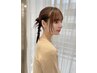 【鹿野指名】前髪カット×フェイスラインストレート×カラー×美髪整形
