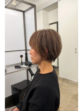 スクエアペア(SQUARE PAIR) ショートボブ　白髪ぼかし　ベージュ　30代40代50代