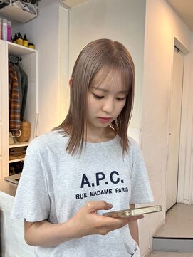 ミーム 原宿 表参道(meme) ☆ハイトーンブリーチミルクティーカラーホワイトベージュカラー