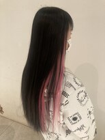 カラーズヘアー(Colors hair) 【colors 田宮】フェイスフレーミング風ピンクインナーエクステ