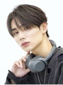 ナチュラルセンターパートリバースダウンパーマビジネスショート