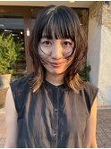 顔周りカットで華やかさ◎ロブレイヤー