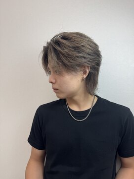 ステージ(STAGE) センターパートウルフ　メンズバレイヤージュ