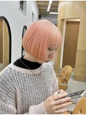 ピンクオレンジ/ミニボブ