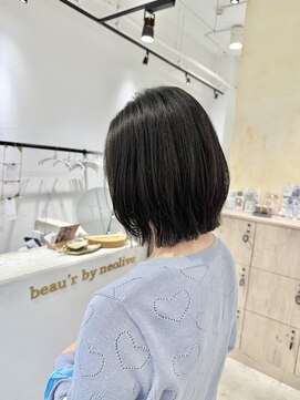 ビューバイネオリーブ 用賀店(Beau'r by neolive) 大人ガーリーダークアッシュ似合わせカットミディアムレイヤー