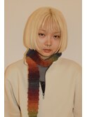 抜きっぱなしブロンド　ワンレンボブ/