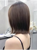 髪質改善ストレート　縮毛矯正　切りっぱなしボブ　