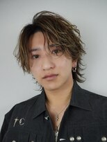 エース 岡崎店(Ace)&nbsp;センターパートウルフ　ハイライトカラー