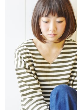 アドラーブル 万代店 (adorable) 【adorable】大人可愛い♪イングラカットツヤ感丸みボブ