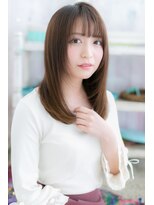 ミック 日暮里店(miq) 2wayバングミルクティアッシュストレートセミディa1