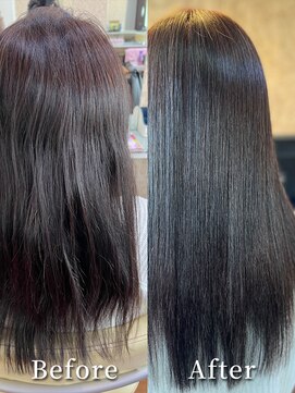 アークスヘアー 大人可愛い髪質改善カラーアッシュベージュ艶感ストレート