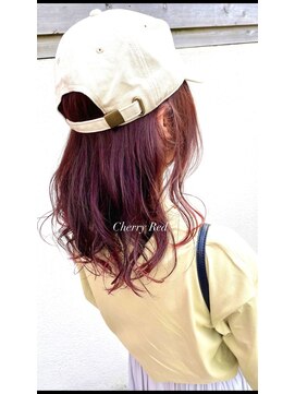 ムーブ(Moob) チェリーレッドカラー髪ツヤツヤ女性らしさ満点♪【別府】