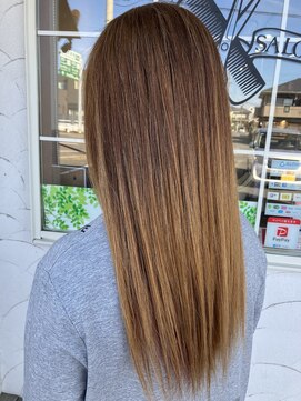 フリー(Free) ダブルカラー,ケアブリーチ,インナーカラーピンク＆パープル