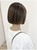 『白髪ぼかし』ハイライトをいれたボブ
