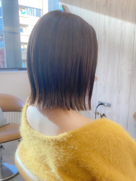 ロンドアジュール 横浜(Lond azur) 切りっぱなしボブが今の気分♪【久保田夢美】ココアベージュ