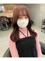 ロンド マーレ 天神大名店(Lond mare) ピンクブラウン/暖色カラー/カシスピンク/韓国ヘア/顔周りカット