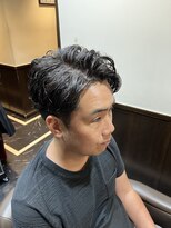 ヒロギンザバーバーショップ 神楽坂店(HIRO GINZA BARBER SHOP)&nbsp;7:3パーマスタイル