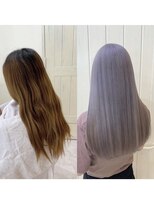 クラン ヘアーアンドスタジオ(CLAN hair & studio)&nbsp;ハイトーンエクステブリーチインナーミルクティーベージュ
