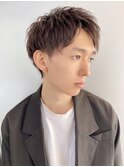 【アップバングショート】 刈り上げ ツーブロック 黒髪