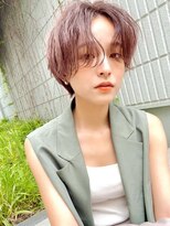 ロシェ 横浜店(loche)&nbsp;ウェットヘア オリーブベージュ×前髪ショート×横浜