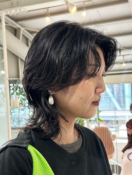 アクアオモテサンドウ(ACQUA omotesando) ＊ミディアムパーマヘア！くびれミディアムウルフパーマスタイル