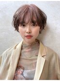 リラックスショートヘア×まろやかルーツカラー
