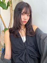 ネス(ness)&nbsp;レイヤーカット/ラベンダーグレー/シースルー/前髪カット/顔周り