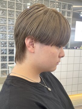 サンクプロジェクト(cinq PROJECT) 原宿メンズミルクティーベージュコンマヘアアッシュグレージュ