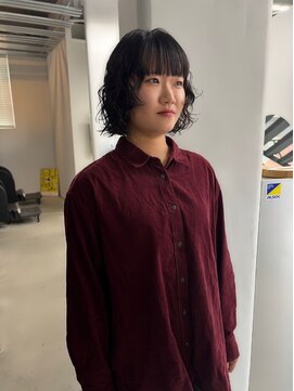 ヘアー アイス 御器所本店(HAIR ICI) 大人かわいい小顔ボブパーマ顔周りレイヤーカット