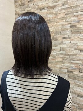 ココカラヘアー プラス(cococara‐hair plus) ラベンダーグレー/くびれボブ/髪質改善ストレート