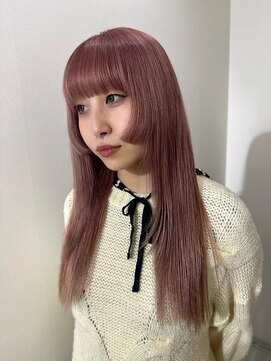 ナービス(NARVIS) 姫カット/ピンクベージュ/ストレートロング