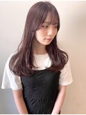 ロングレイヤー×ピンクベージュ　ブリーチなし