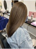 透明感オリーブダブルカラーインナーカラーケアブリーチ