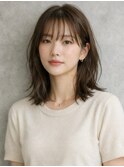 30代/モテ髪/小顔カット/薄めバング/イメチェン/大人可愛い/上田