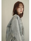 20代30代/ミディアムレイヤー×モカブラウンカラー