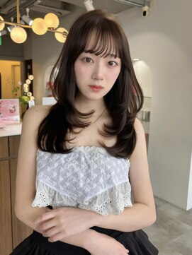 ボタン ハカタ(VOTAN hakata) 藤野結衣/ラテグレージュ/レイヤーカット/韓国ヘア/顔周りカット