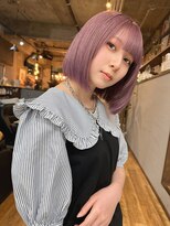 コエル(KOER)&nbsp;255. 卵型/パープルストレート/ハイトーンカラー