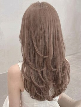 カバーヘア ブリス 大宮西口(COVER HAIR bliss) 秋ブリーチなし小顔ハッシュカット韓国風レイヤーベージュp大宮
