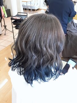 美容室 ナガタ(NAGATA) 裾カラー(コバルトブルー)