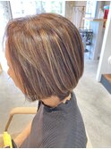 大人女性のハイライトカラー