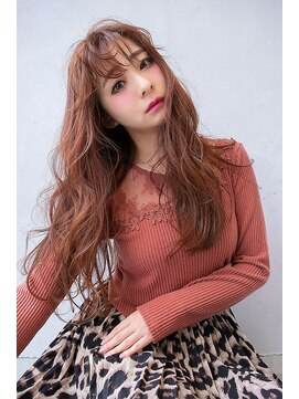 アンジェリカ 岡山店(ANGELICA) ANGELICA ロングレイヤー　ピンクベージュ　ダブルバング