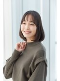 ナチュラルボブ×シースルーバング