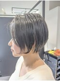 丸みショート×ダークブラウン×セット簡単