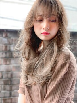 オースティン 門前仲町(AUSTIN) 大人かわいい前髪セシルカットココアブラウンフリンジウェーブ