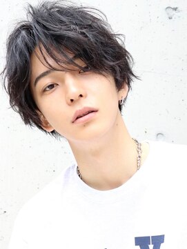 ネイビー(NAVY) ラフなウェーブ！ニュアンスシルクパーマ