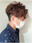 【COLO 吉祥寺】 メンズカット 波打ちブラウンセンターパート 