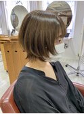 【お客様スタイル】ボブウルフ×オリーブベージュ
