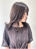 【FOLK】透明感ダークグレージュ☆似合わせ外ハネミディアム♪