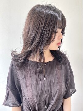 フォーク FOLK 【FOLK】透明感ダークグレージュ☆似合わせ外ハネミディアム♪