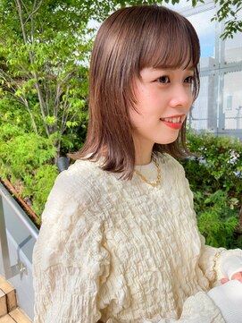 アイシー(I see) 顔まわりレイヤーボブ＊マロンベージュでツヤ髪に♪